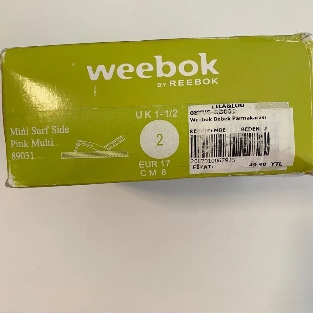 Weebok by Reebok Cute Comfy Baby Girl Flip Flops Lightweight Summer Sandals Pink
